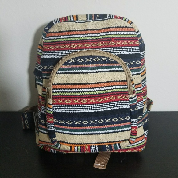 MOVING SALE FINAL PRICE Brand new bohemian handmade mini backpack - Picture 1 of 5